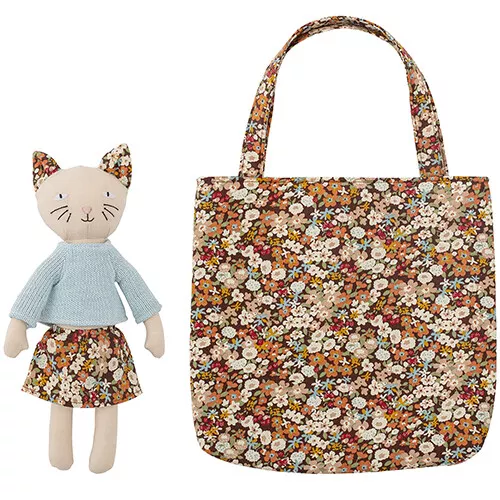 Bloomingville Knuffelpoes Met Tas Moe