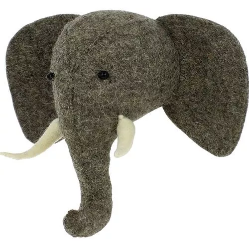 Fiona Walker Dierenkop Olifant Met Slagtanden - 30 Cm - Afbeelding 2