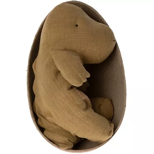 Maileg Knuffeldino In Ei Medium - Dark Ocher - 37 Cm - Afbeelding 3