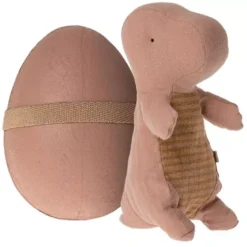 Maileg Knuffeldino In Ei Small - Old Rose - 23 Cm