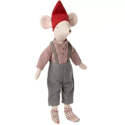 Maileg Knuffelmuis Kerstjongen - Medium - 33 Cm