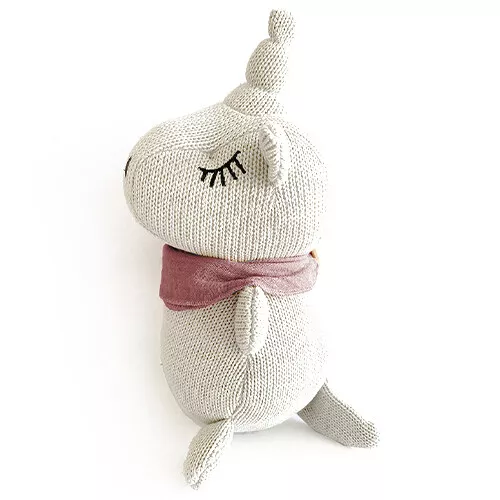 Mrs Ertha Hydrofieldoek En Knuffelrammelaar Eenhoorn - Clay Pink - Afbeelding 3