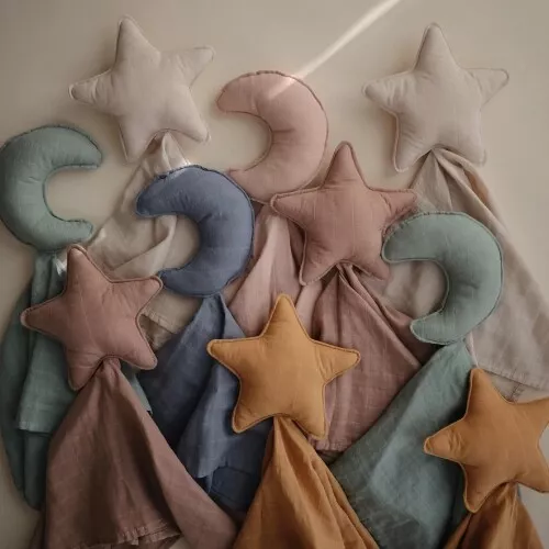 Mushie Knuffeldoek Star - Fog - Afbeelding 7