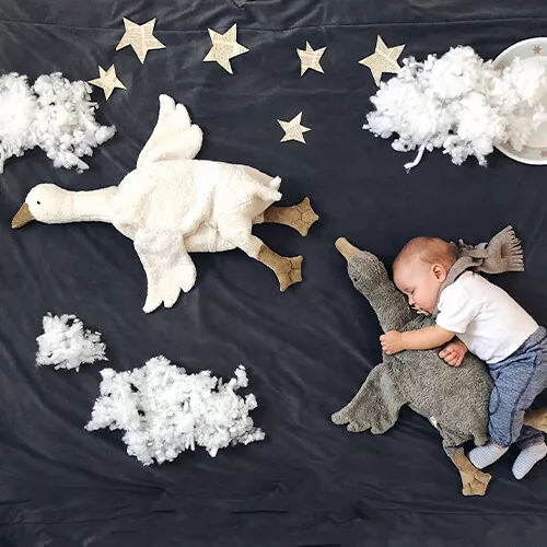 Senger Warmteknuffel Gans - Grijs - 80 Cm - Afbeelding 4